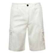 Eleventy Vita Cargo Bermuda Shorts White, Herr