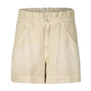 Isabel Marant Högmidjade Paperbag Shorts Beige, Dam