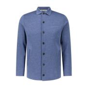 Maurizio Baldassari Rent Ull Overshirt Blue, Herr