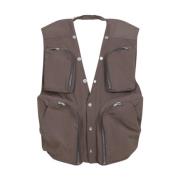 Rick Owens Damm Cargo Vest Gray, Herr