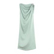 Lanvin Mintgrön Båthals Draperad Topp Green, Dam