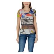 Desigual Kortärmad T-shirt Vår/Sommar Kollektion Multicolor, Dam