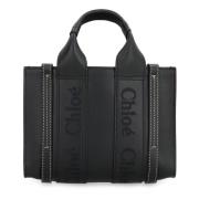 Chloé Woody Tote väska i kalvskinn Black, Dam