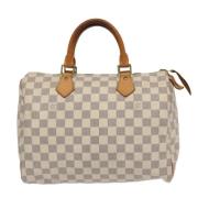 Louis Vuitton Vintage Pre-owned Canvas handvskor White, Dam