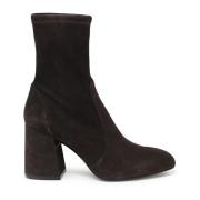 Stuart Weitzman Mörkbruna Ankelboots Brown, Dam