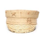 Ruslan Baginskiy Beige Baker Boy Straw Hat Beige, Dam