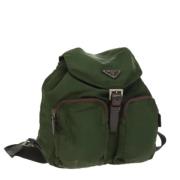 Prada Vintage Pre-owned Laeder ryggsckar Green, Dam