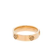 Tory Burch Guld Upphöjd Serif T Logo Ring Yellow, Dam