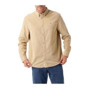 Tommy Jeans Beige Corduroy Casual Skjorta Beige, Herr