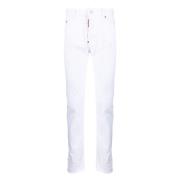 Dsquared2 Slim Cool Guy White Bull Jeans White, Herr