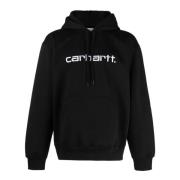 Carhartt Wip Svart Bomullströja med Logga Black, Herr