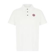 Canada Goose Klassisk Polo Tröja för Män White, Herr