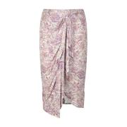 Isabel Marant Paisley Draperad Midi Kjol Multicolor, Dam