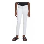 Calvin Klein Skinny Stretch Denim Jeans White, Dam