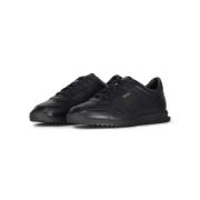 Hugo Boss Lädersneaker med Klassisk Design Black, Herr