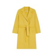 Max Mara Gul Ull Kort Kappa Yellow, Dam