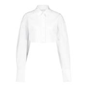 Patrizia Pepe Crop Skjorta White, Dam