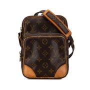 Louis Vuitton Vintage Pre-owned Canvas crossbodyvskor Brown, Dam