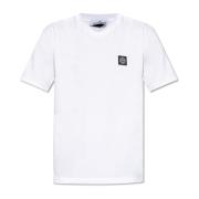 Stone Island T-shirt med logotyp White, Herr