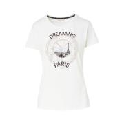 Liu Jo T-shirt med rhinestones White, Dam