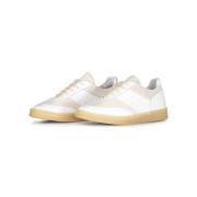 Maison Margiela Minimalistiska lädersneakers med strukturerad sula Whi...