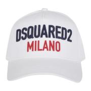 Dsquared2 Logo Baseball Cap White, Herr