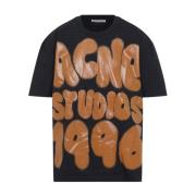 Acne Studios Bomull T-shirt i Svart Black, Herr