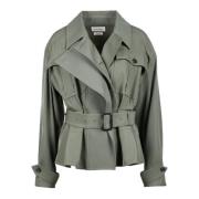 Alexander McQueen Ull Bomull Jacka Green, Dam