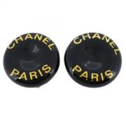 Chanel Vintage Pre-owned Metall rhngen Black, Dam