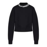 Palm Angels Sweatshirt med logotyp Black, Dam