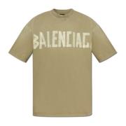 Balenciaga Tape Type T-shirt Green, Herr