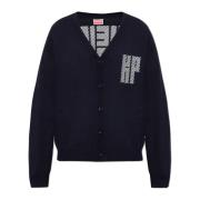 Kenzo Cardigan med logotyp Blue, Herr