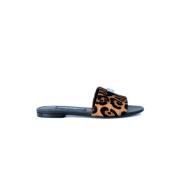 Dolce & Gabbana Djurtryck Dam Sandaler Brown, Dam