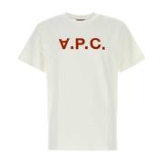 A.p.c. Klassisk Vit Bomull T-shirt White, Herr