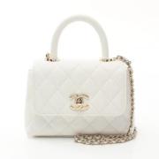 Chanel Vintage Pre-owned Laeder crossbodyvskor White, Dam