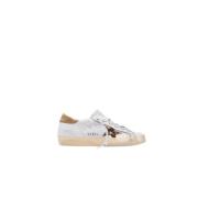 Golden Goose Leopardmönster Stjärna Sneakers Blå Blue, Dam