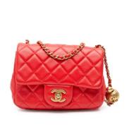 Chanel Vintage Pre-owned Laeder crossbodyvskor Red, Dam