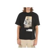 Neil Barrett Framtryck Bomull T-shirt Black, Herr