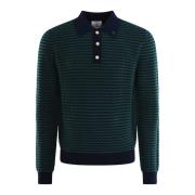 Casablanca Mini Wave Polo Shirt Green, Herr