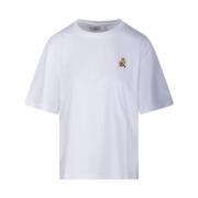 Maison Kitsuné Vit Fox Patch Tee-Shirt Komfort White, Dam