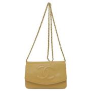 Chanel Vintage Pre-owned Laeder plnbcker Yellow, Dam