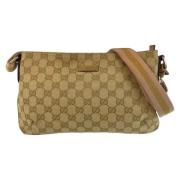 Gucci Vintage Pre-owned Canvas crossbodyvskor Beige, Dam