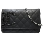 Chanel Vintage Pre-owned Tyg plnbcker Black, Dam