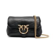 Pinko Micro Puff Svart/Guld Jacka Black, Dam