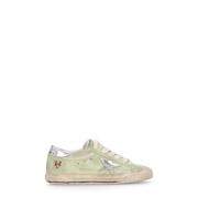 Golden Goose Grön Mocka Läder Sneakers Rund Tå Green, Herr