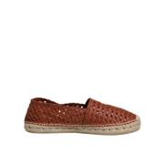 Dolce & Gabbana Logodetalj Vävda Läder Espadriller Brown, Herr