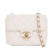 Chanel Vintage Pre-owned Laeder crossbodyvskor White, Dam