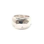 Chanel Vintage Pre-owned Metall ringar Gray, Dam