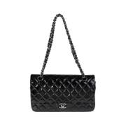 Chanel Vintage Pre-owned Laeder crossbodyvskor Gray, Dam