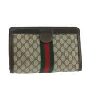 Gucci Vintage Pre-owned Canvas kuvertvskor Beige, Dam